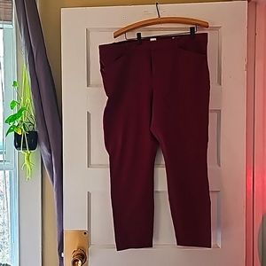 Gap Wine Red Skinny Ankle Pants